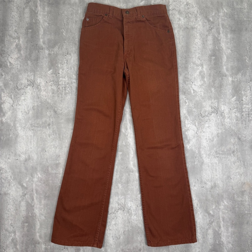 Vintage Levis Movin On Corduroy Pants Mens 29x32 Brown Flare Bootcut Talon 42 - Picture 1 of 12